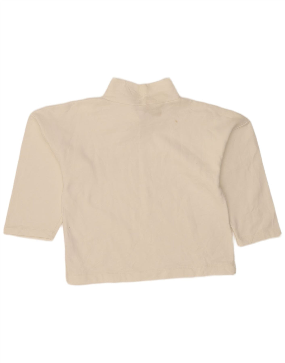 Zara Mujer Top Extragrande Manga 3/4 Reino Unido 10 Pequeño Algodón Blanco Roto