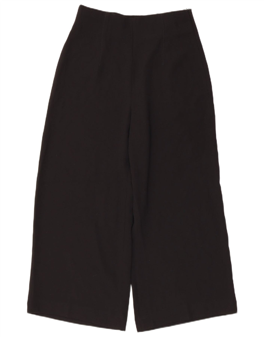 Zara Mujer Pantalones Cortos De Pierna Ancha Medianos W30 L24 Poliéster Negro