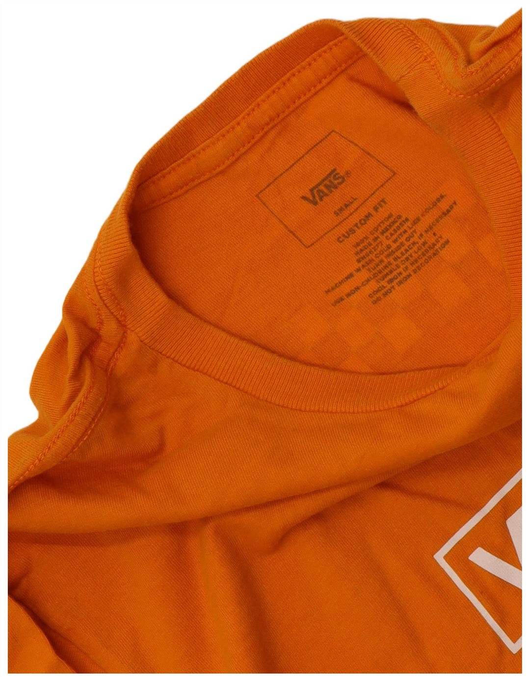 Vans Camiseta con gráfico de ajuste personalizado para hombre Top pequeño de algodón naranja