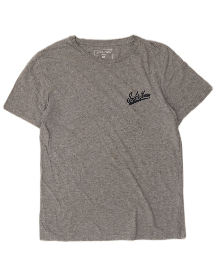 JACK & JONES Mens T-Shirt Top Small Grey Cotton