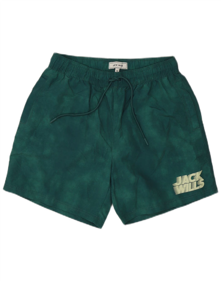 Shorts de baño para hombre Jack Wills Poliéster teñido anudado verde medio