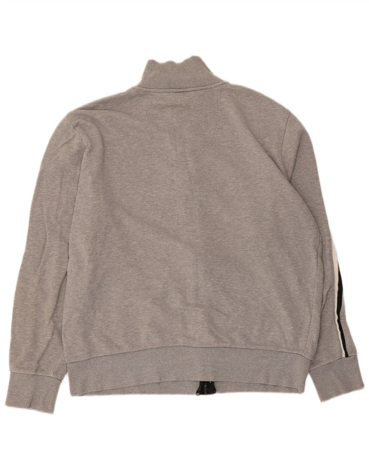 Hugo Boss Hombre Chándal Top Chaqueta Grande Gris Rayas Algodón