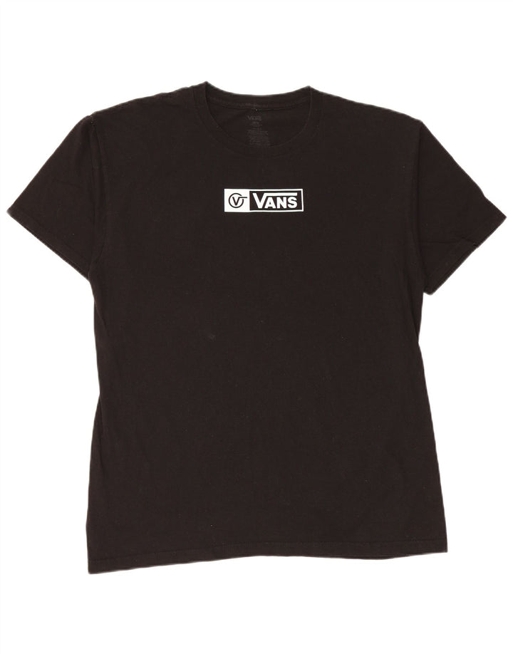 Vans - Camiseta gráfica para hombre, talla grande, color negro