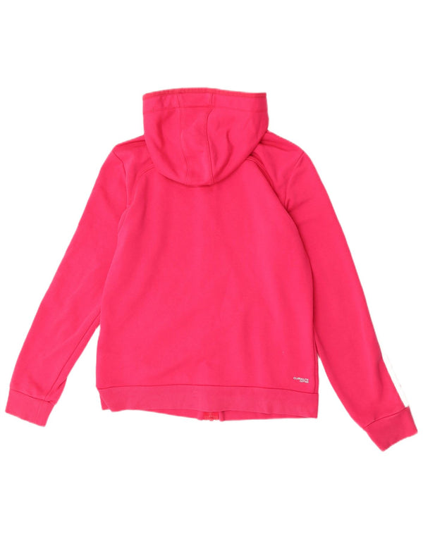 Adidas Climalite Zip Sudadera con capucha para mujer Reino Unido 12/14 Algodón rosa medio