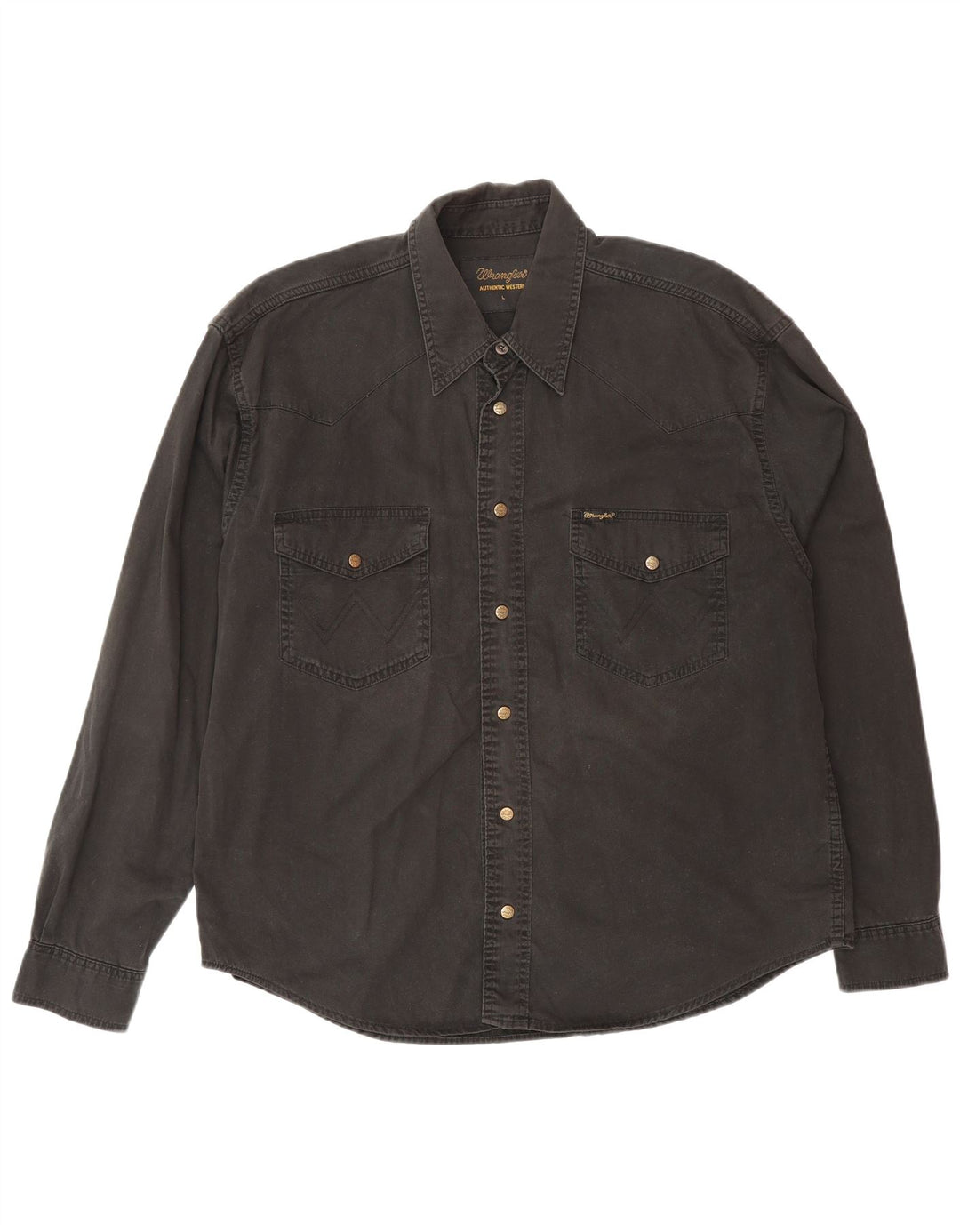 WRANGLER Camisa vaquera para hombre Grande Algodón negro