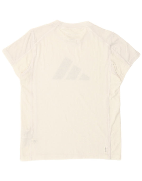 Adidas Camiseta gráfica para mujer Top UK 8/10 Small White Poliéster