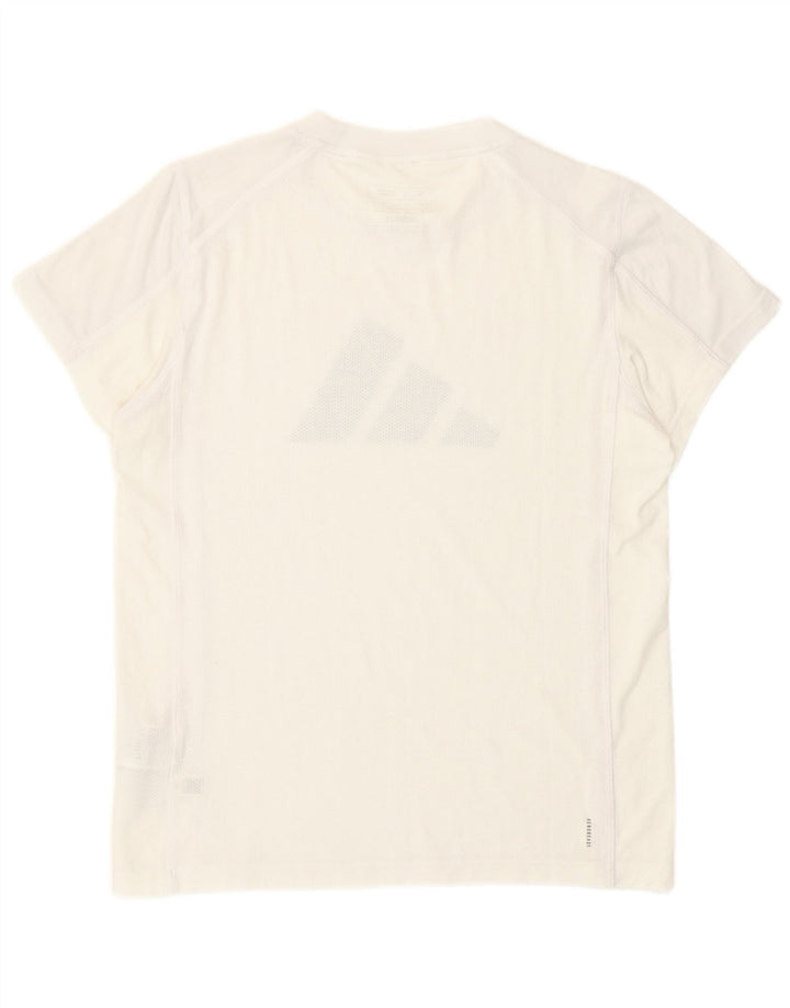 Adidas Camiseta gráfica para mujer Top UK 8/10 Small White Poliéster