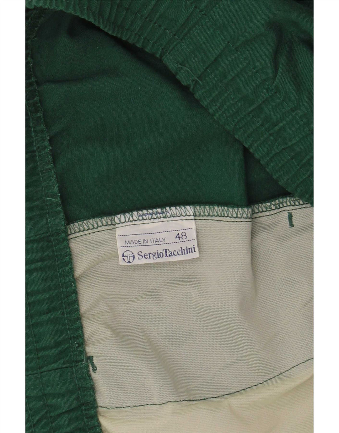 Sergio Tacchini Shorts Deportivos Hombre IT 48 Poliéster Verde Medio