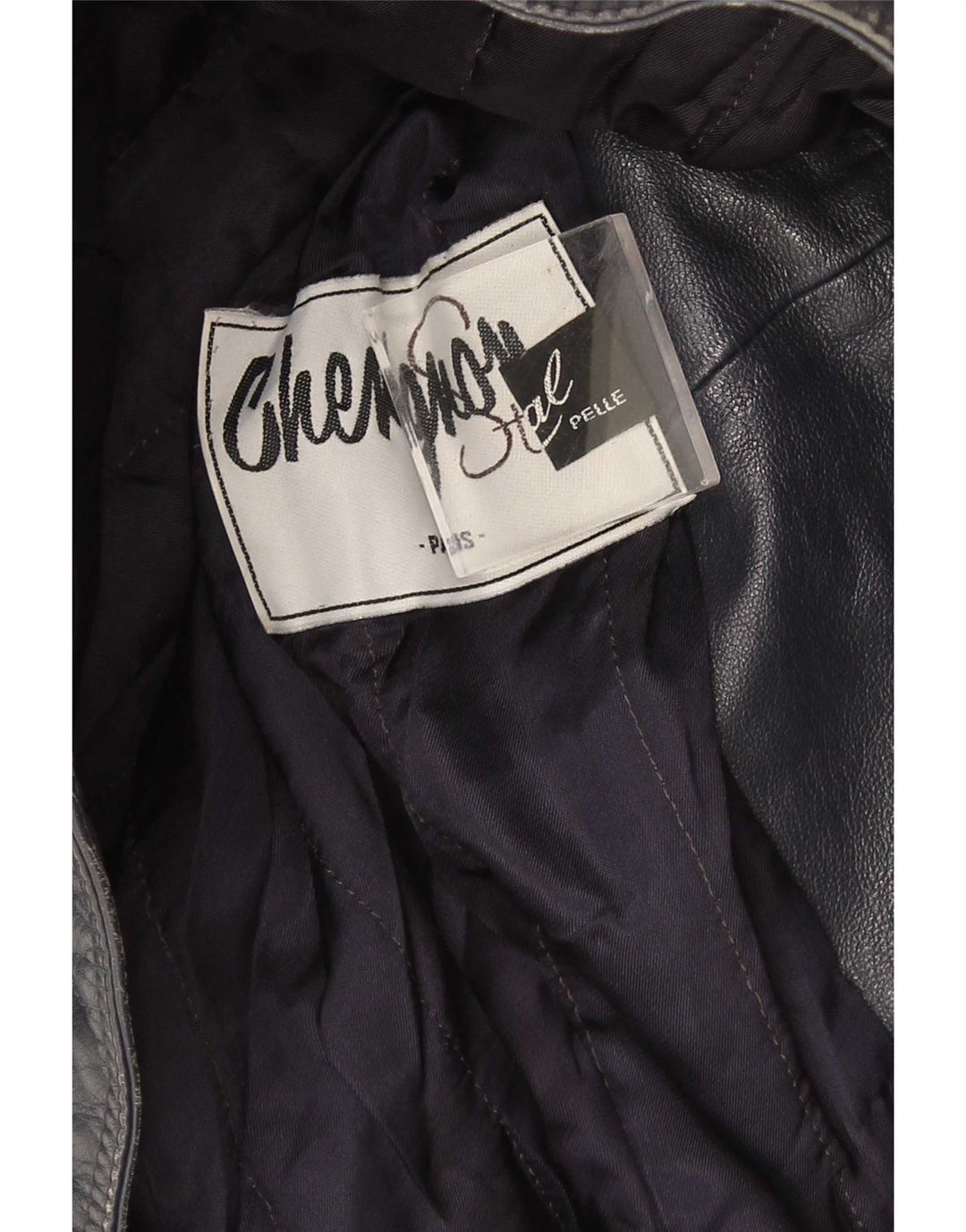 Chevignon Chaqueta de cuero para mujer UK 46 Grande Azul marino