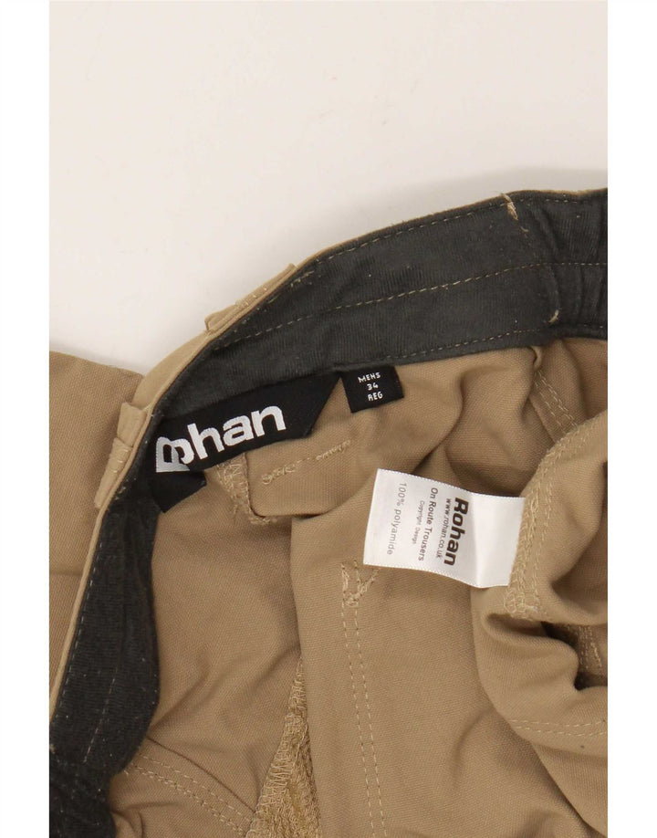 Pantalón chino recto Rohan Hombre W34 L29 Poliamida caqui