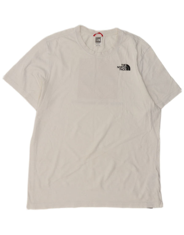 THE NORTH FACE Camiseta gráfica para hombre Top grande de algodón blanco