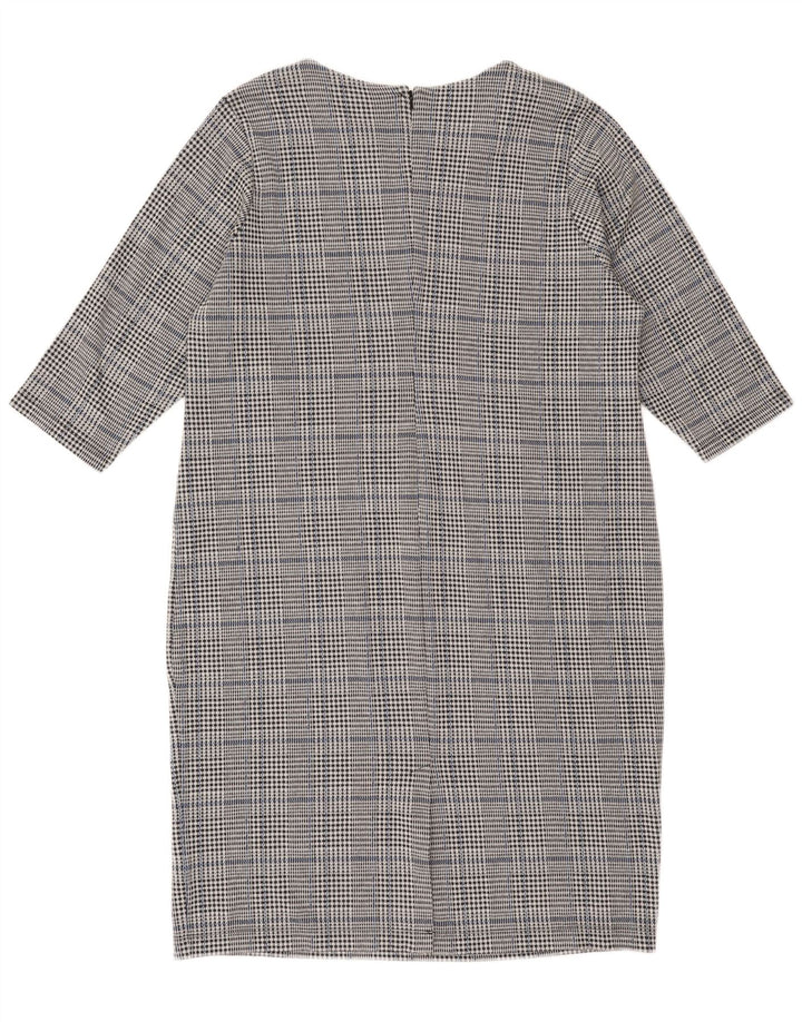 Marks & Spencer Vestido recto de manga 3/4 para mujer UK 22 3XL Cuadros grises