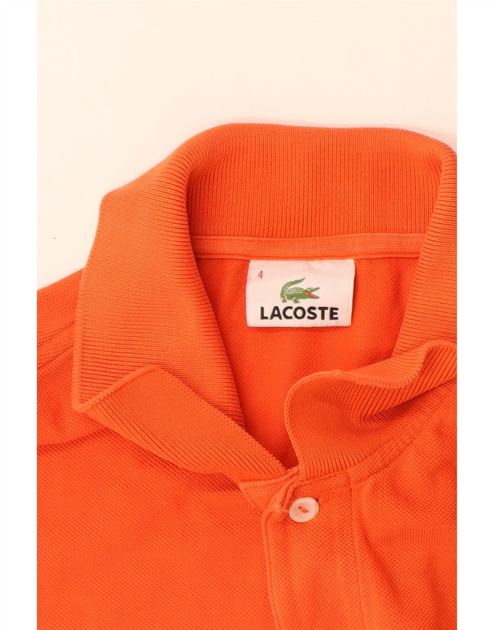 Polo Lacoste para hombre talla 4 mediano algodón naranja