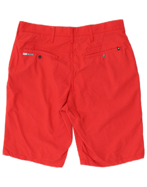 Hurley Pantalones cortos chinos Dri Fit para hombre W30 Nylon rojo mediano
