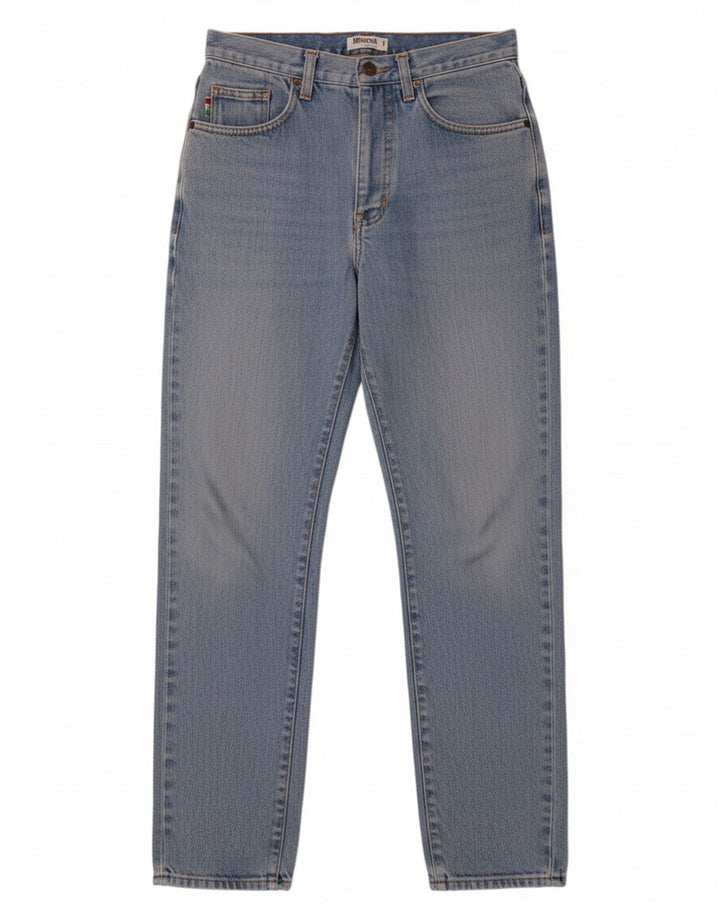 MOSCHINO Womens Tapered Jeans W27 L28 Blue