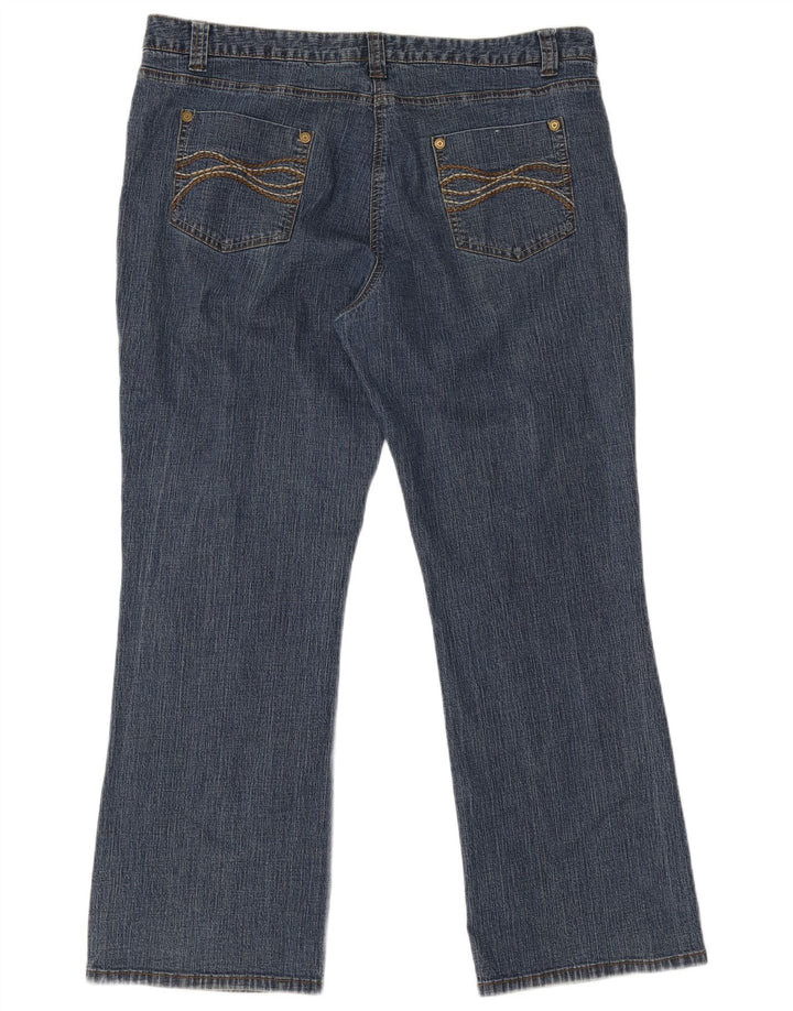 John Rocha Vaqueros Bootcut para Mujer UK 18XL W38 L30 Algodón Azul