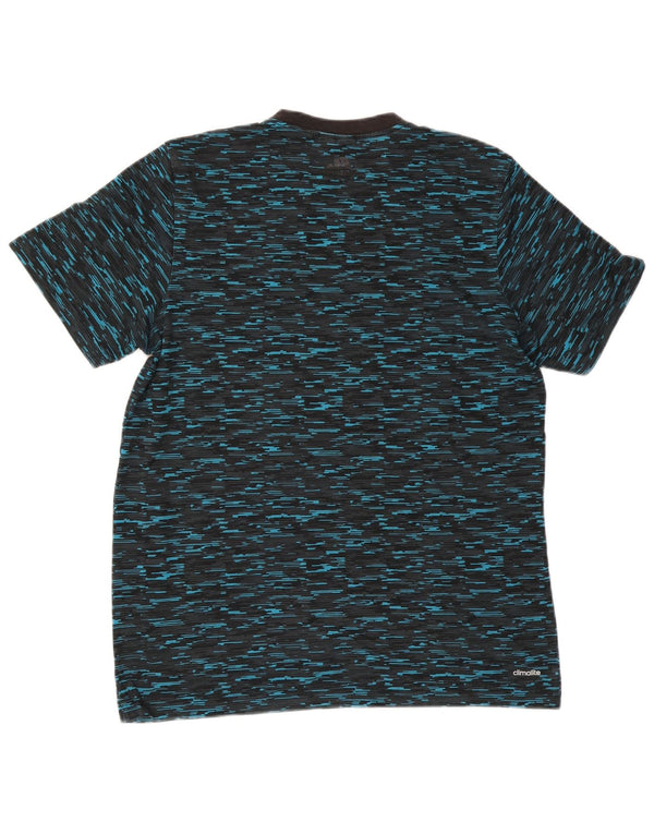 Adidas Mens Climalite Graphic Camiseta Top Pequeño Azul Marino Moteado