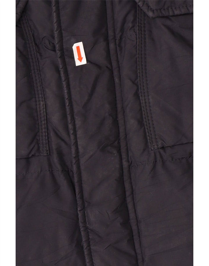 FAY Chaqueta acolchada con capucha para hombre UK 40 Large Poliéster azul marino