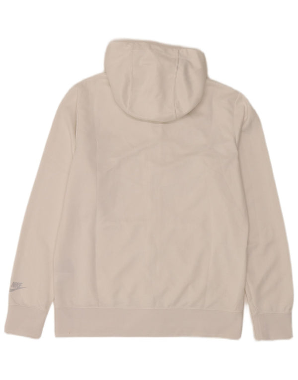 Nike Sudadera con capucha y cremallera gráfica para hombre Poliéster color block blanco mediano