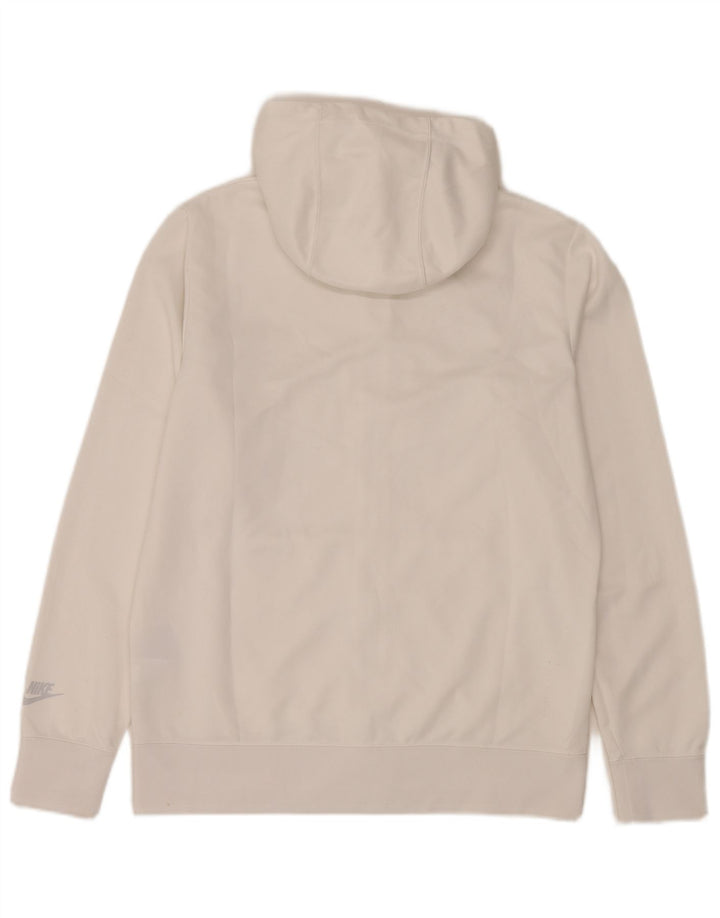 Nike Sudadera con capucha y cremallera gráfica para hombre Poliéster color block blanco mediano