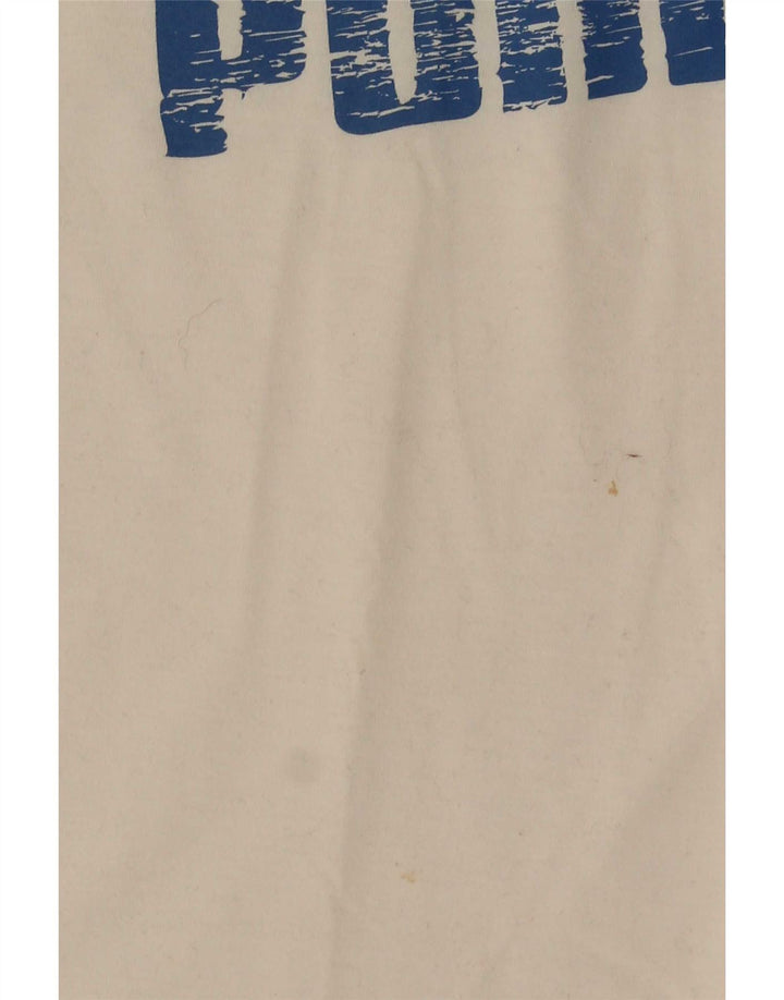 Puma Camiseta sin mangas estampada para hombre XS Blanco Colorblock