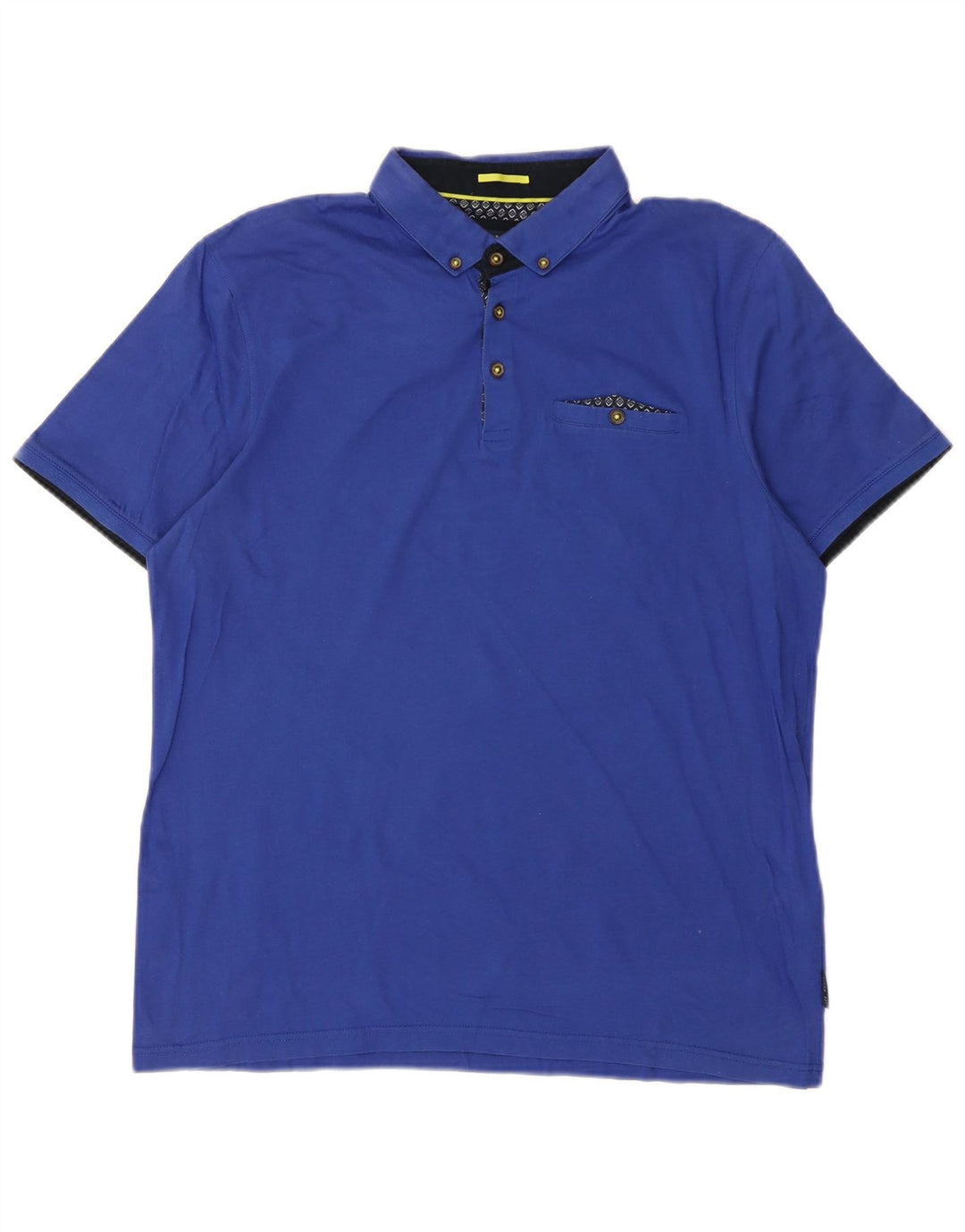 TED BAKER Polo para hombre Talla 5 XL Algodón azul