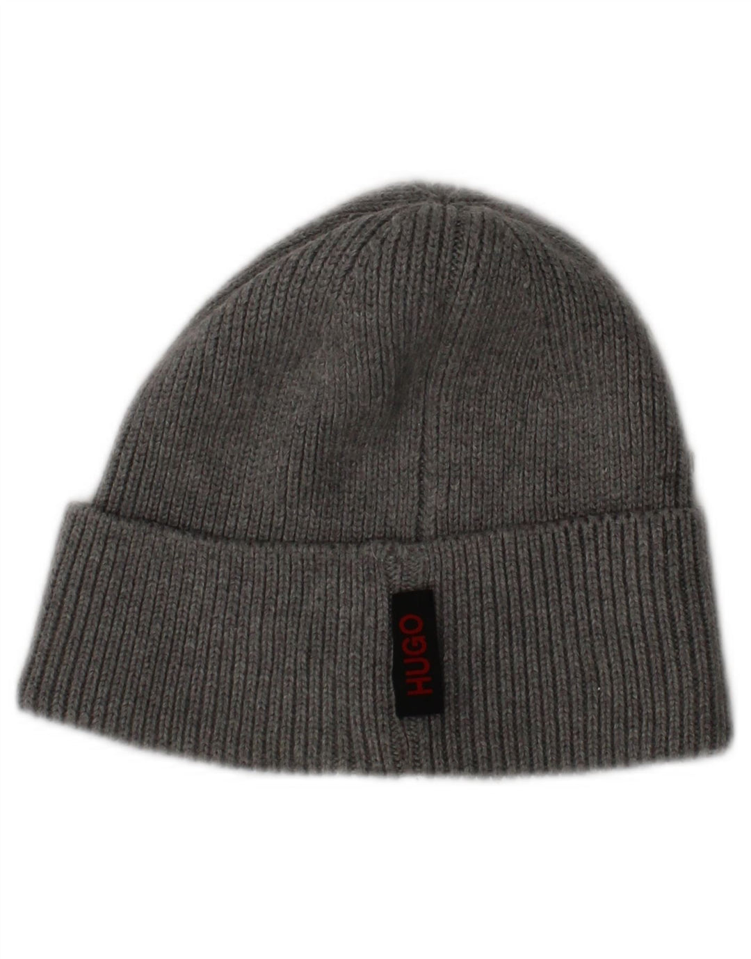 Hugo Boss Gorro de punto para hombre Talla única Logotipo gris