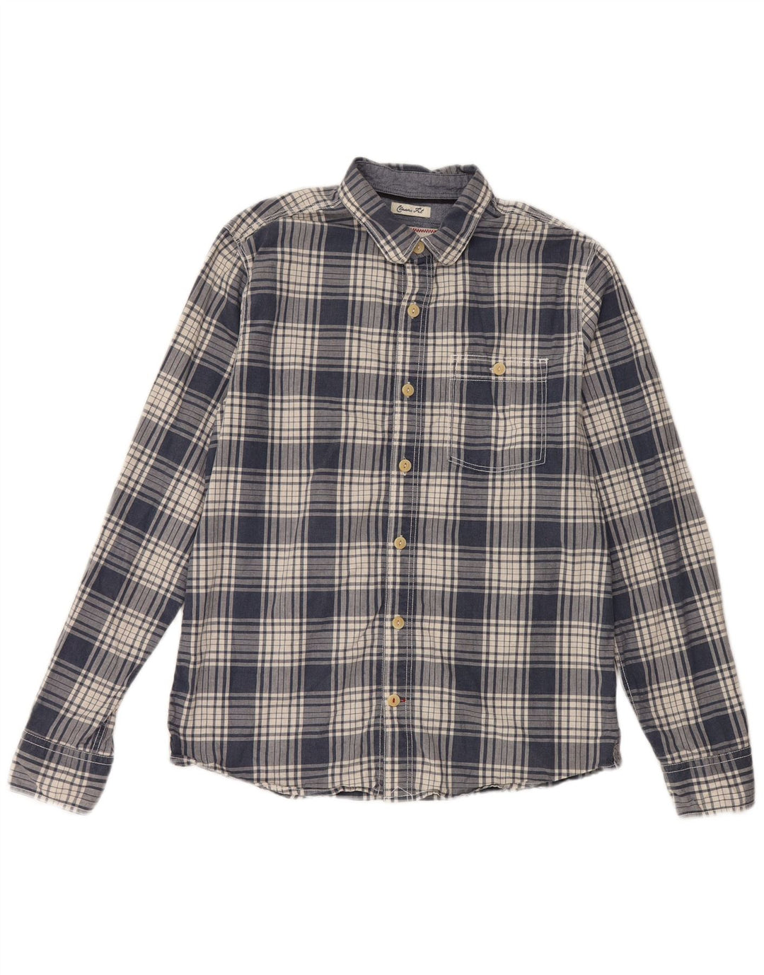 Camisa de corte clásico para hombre de Fat Face de algodón a cuadros en azul marino mediano