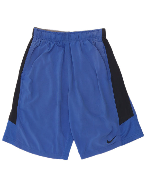 Nike - Pantalones cortos deportivos Dri Fit para hombre, poliéster, color azul pequeño