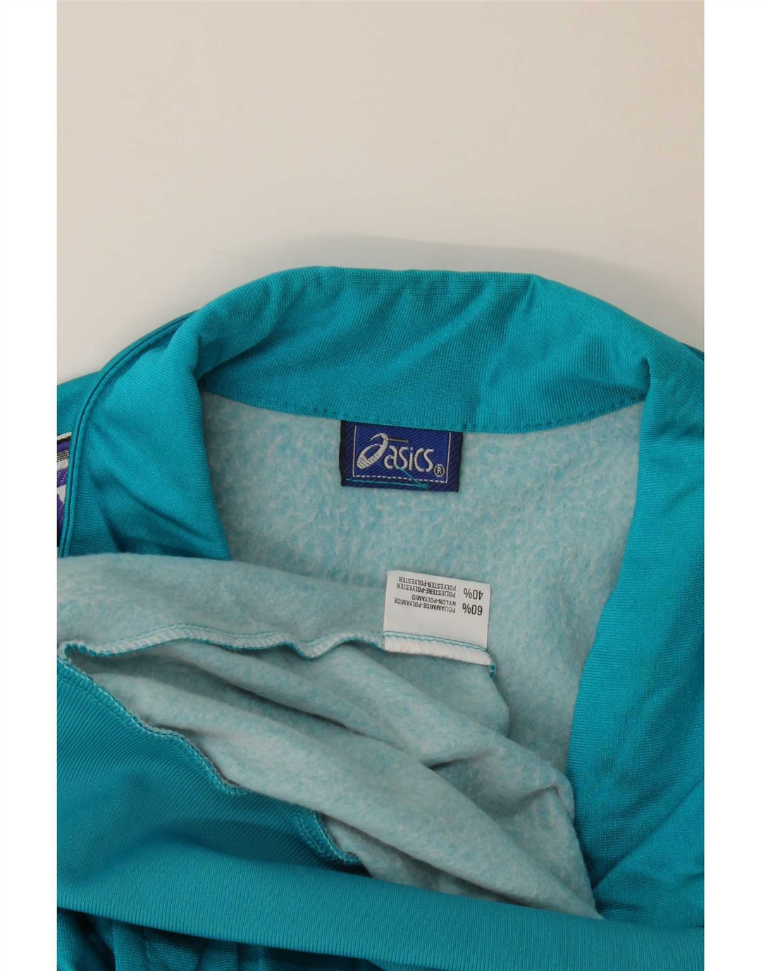 Asics Hombre Graphic Chándal Top Chaqueta Grande Azul Poliamida Deportes