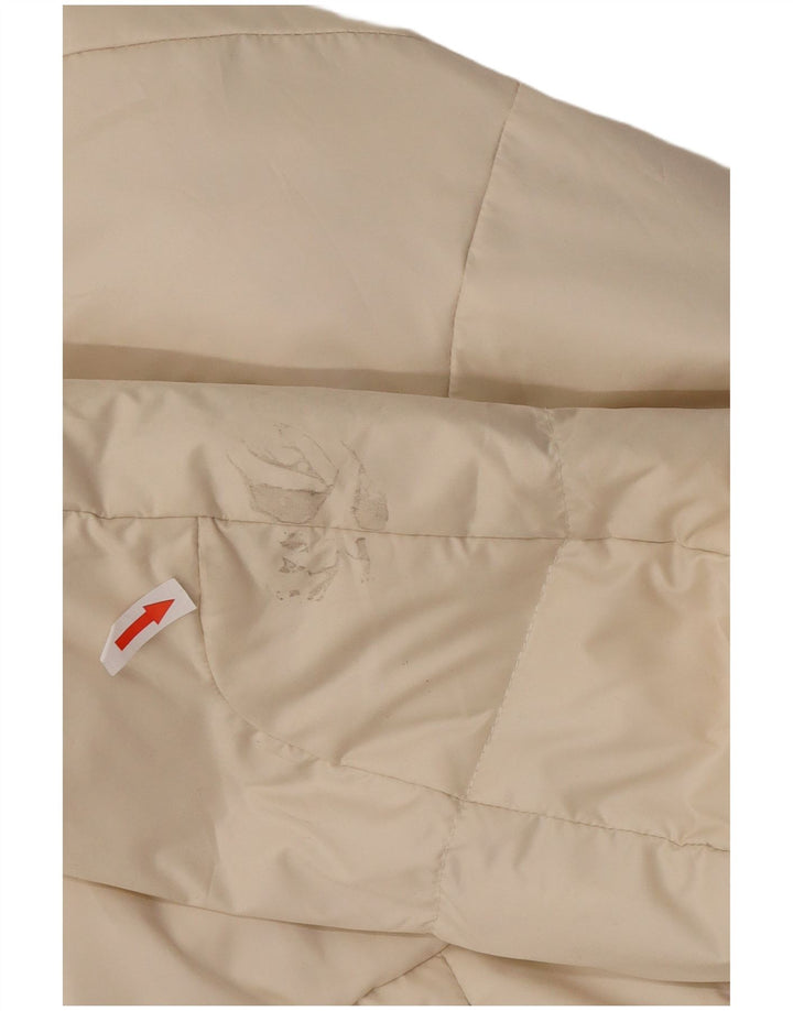 Ralph Lauren Chaqueta Acolchada Corta para Mujer Reino Unido 14 Mediano Blanco Roto Poliéster