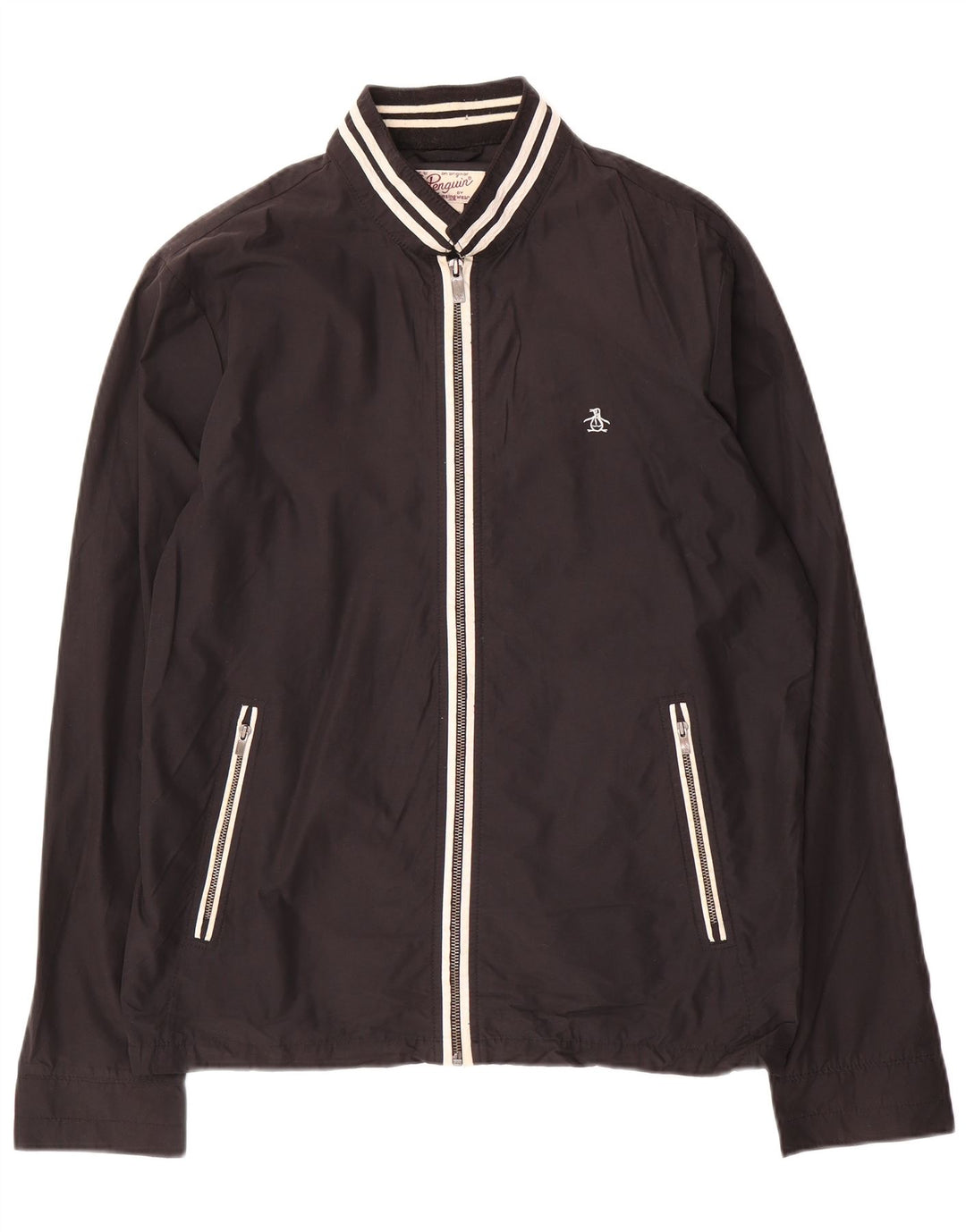 PENGUIN Chaqueta bomber para hombre UK 40 Grande Algodón negro