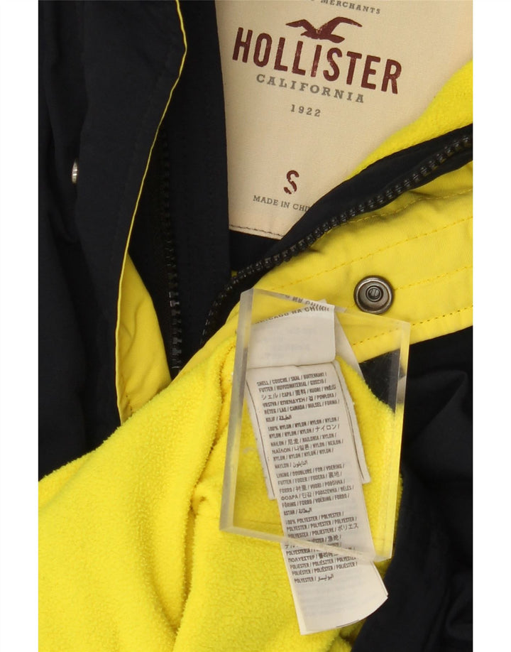 HOLLISTER Chaqueta cortavientos extragrande para mujer UK 10 Small Azul marino Nylon