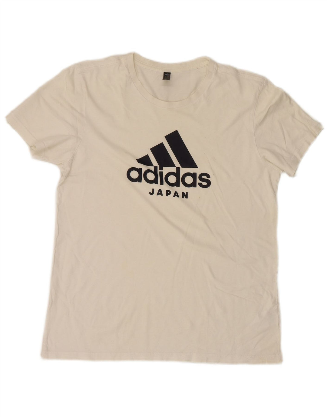 Adidas Hombre Camiseta Gráfica Top Mediano Blanco