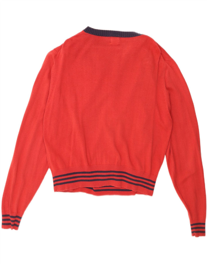 GAP Suéter tipo cárdigan corto para mujer Reino Unido 44 Grande Rojo Colorblock