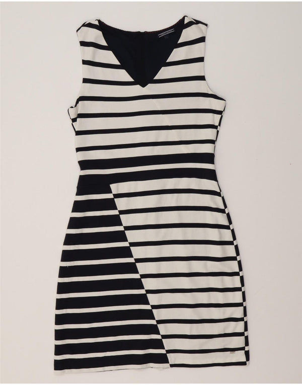 TOMMY HILFIGER Vestido tubo sin mangas para mujer UK 44 Grande Blanco Rayas