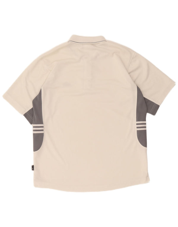 Adidas - Polo Climalite para hombre, talla 40/42, color blanco mediano