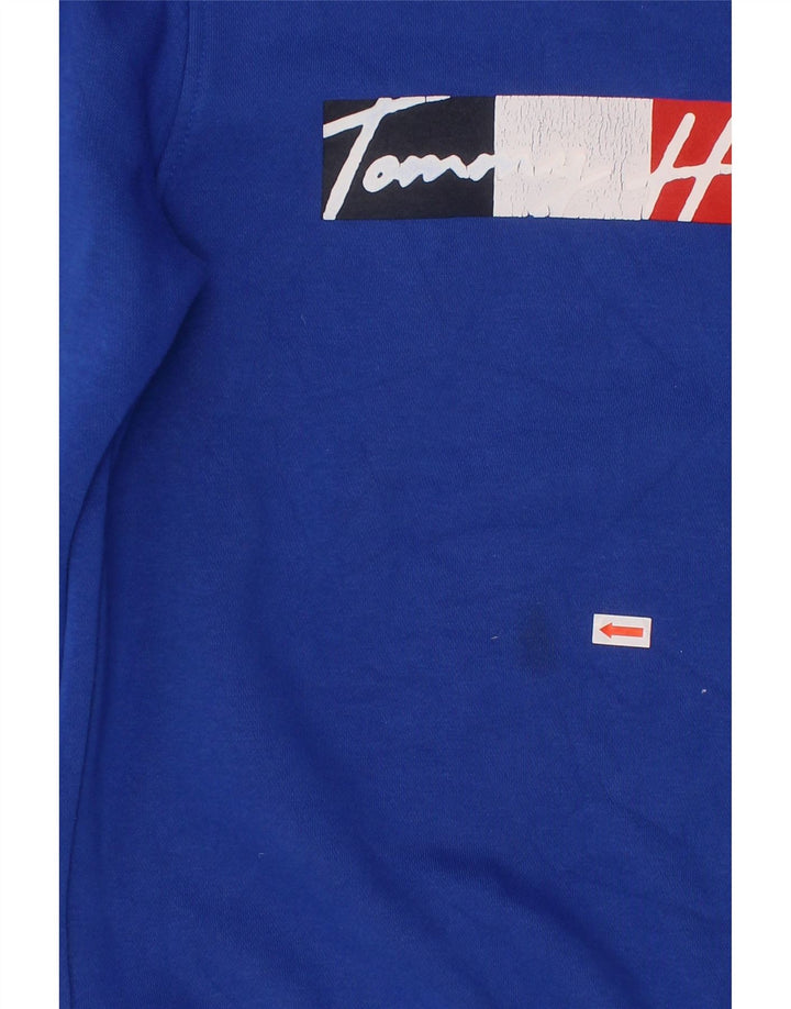 TOMMY HILFIGER Sudadera estampada para niño 8-9 años Algodón azul medio