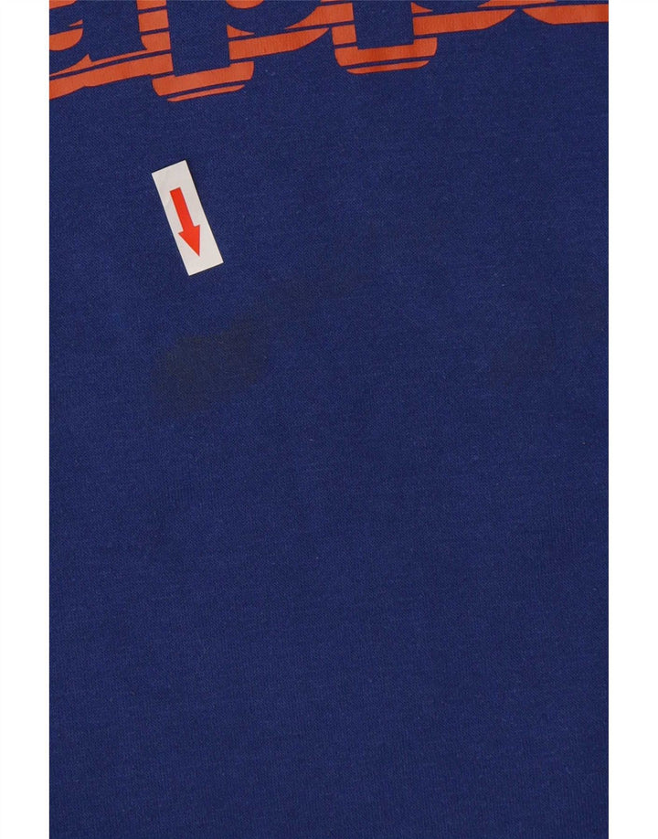 Kappa Hombre Sudadera Con Capucha Gráfica Jersey Grande Azul