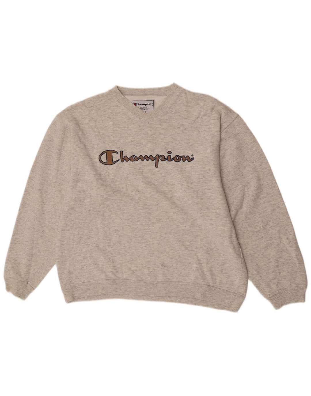 Champion Sudadera Gráfica para Hombre Jersey Grande De Algodón Moteado Gris