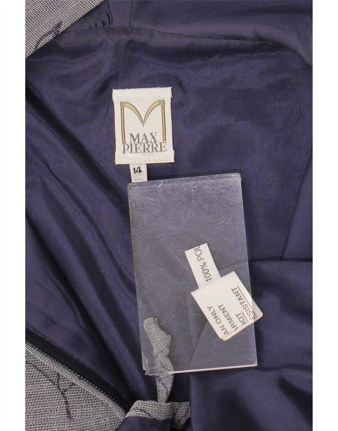 Max Pierre Chaleco con capucha para mujer UK 44 Poliéster floral gris grande