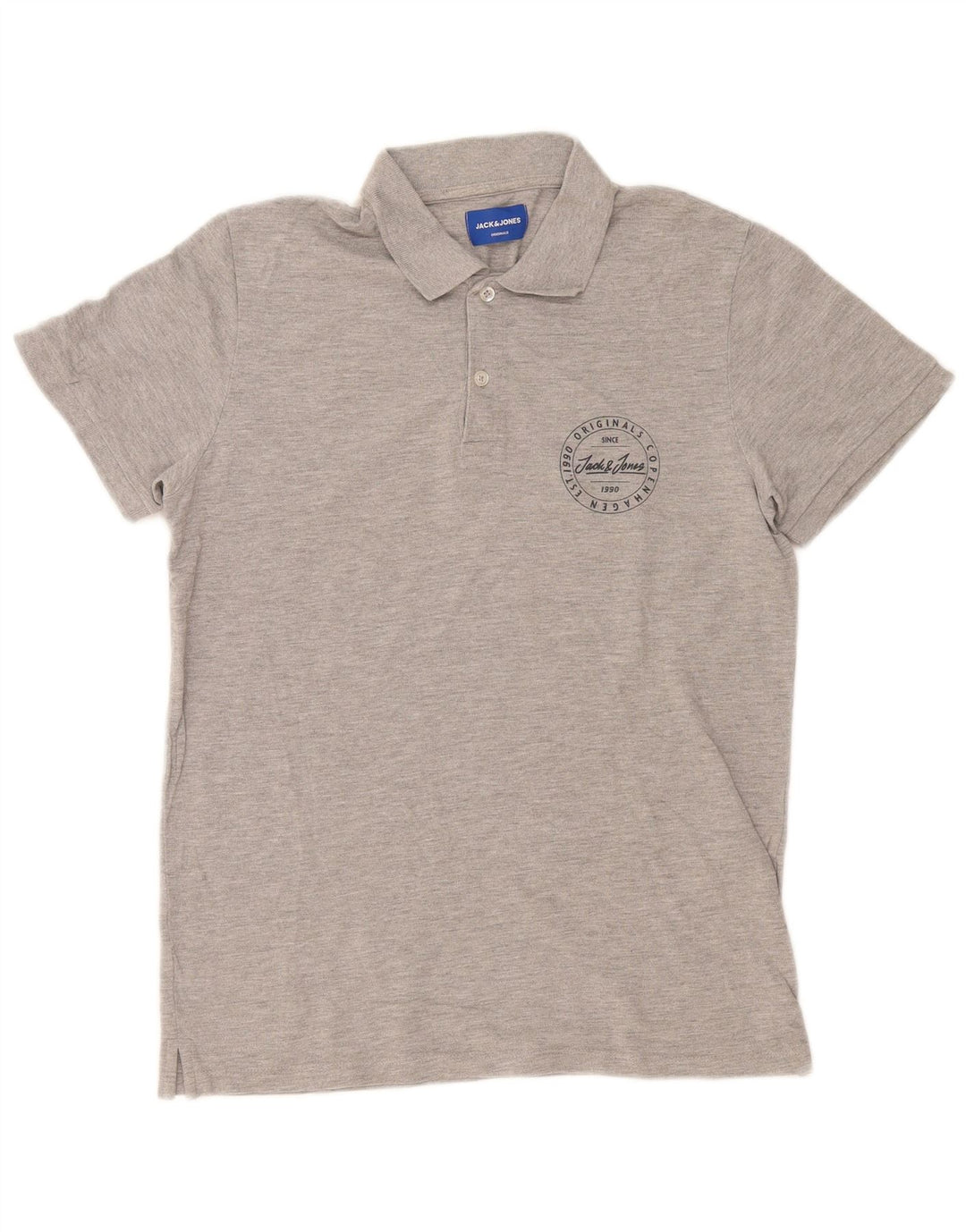 Jack & Jones Polo Regular Fit De Algodón Gris Medio Hombre