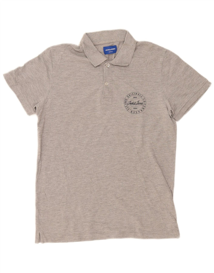 Jack & Jones Polo Regular Fit De Algodón Gris Medio Hombre