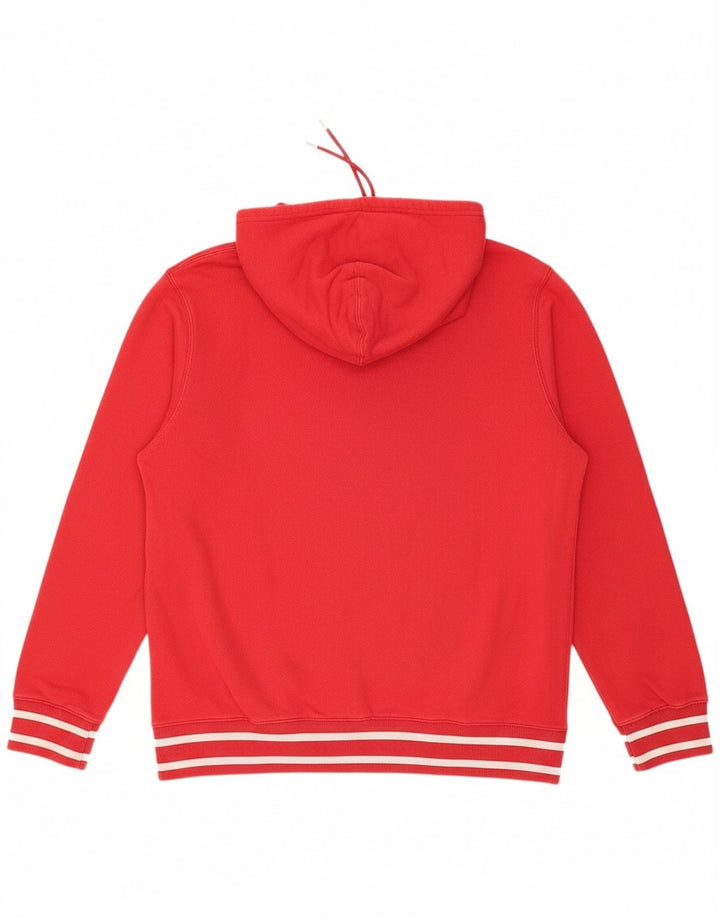 LEVI'S Mens Graphic Hoodie Jumper XL Red Cotton