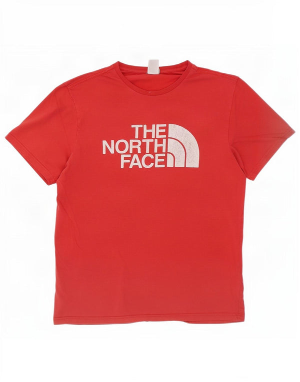 The North Face Camiseta gráfica para hombre Top Medium Red Cotton