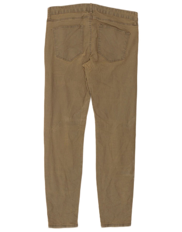 Zara Mujer Pantalones Casuales Slim EU 40 Medium W30 L27 Caqui