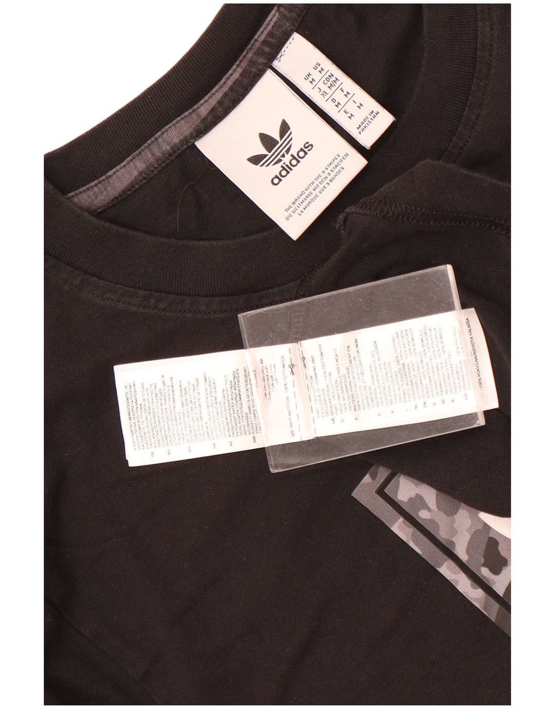 Adidas - Camiseta gráfica para hombre, talla mediana, algodón negro