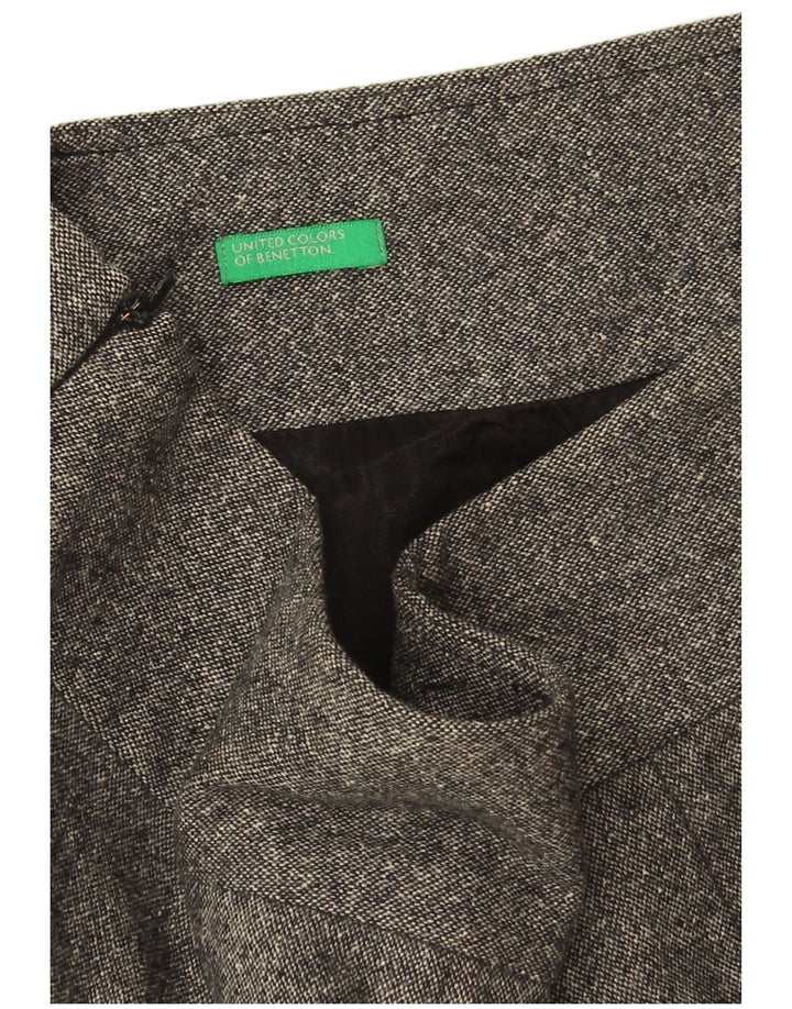 Falda Recta Benetton Mujer W32 Grande Gris