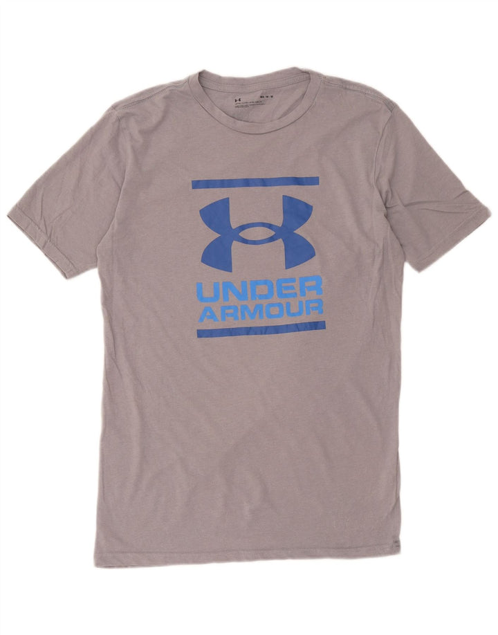 Under Armour Camiseta gráfica para hombre Top de algodón gris medio