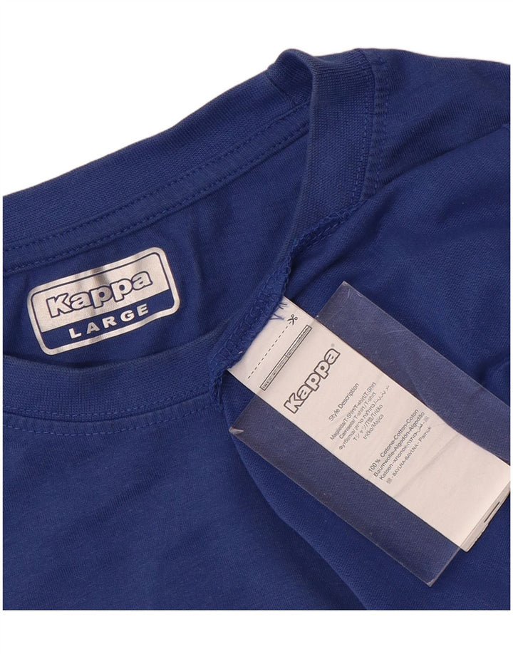 Kappa Hombre Chaleco Top Grande Azul Algodón
